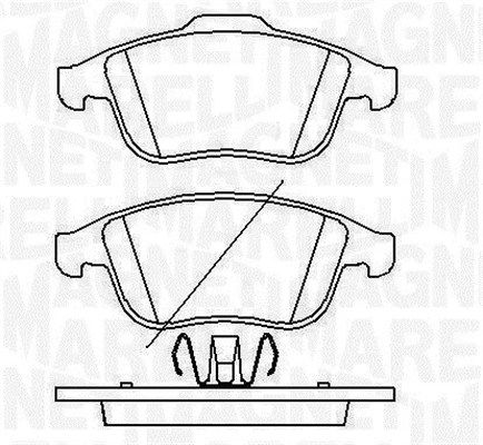 MAGNETI MARELLI stabdžių trinkelių rinkinys, diskinis stabdys 363916060429